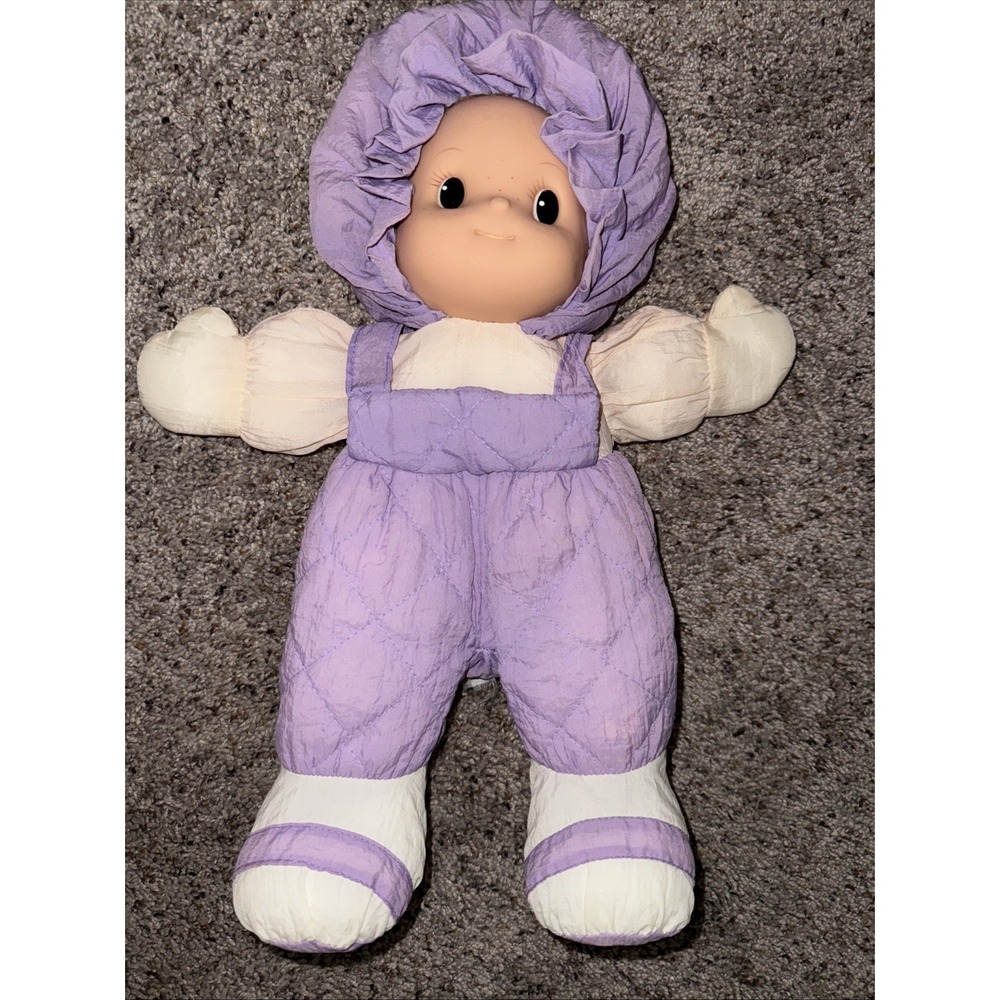 Vintage Uneeda 14"‎ Plush Doll Vinyl Face Nylon Body Purple RARE HTF